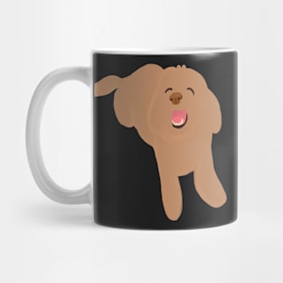 Smiling Brown Fluffy Maltipoo Dog Mug